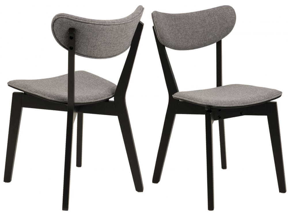 Design Scandinavia Jedálenská stolička Roxby (SET 2ks), dub, šedá